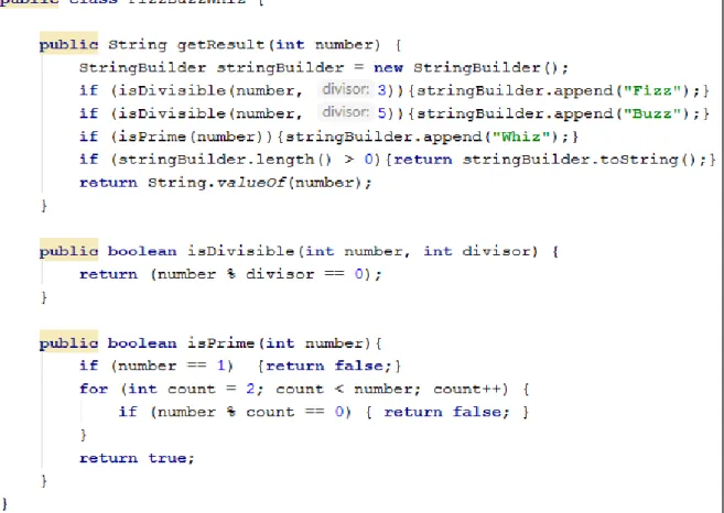 Figure 14. FizzBuzz Kata resolution 