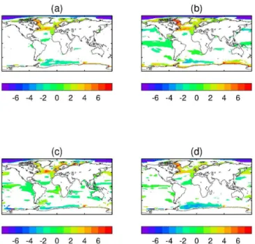 Figure 3. DSL anomalies (cm) under the HE ice-melt scenario and for pre-industrial baseline conditions, averaged over years 2000–