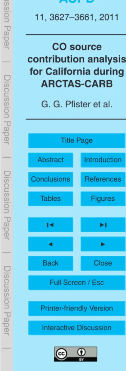 Table 2. Source contribution statistics for the three di ff erent WRF-Chem simulations.