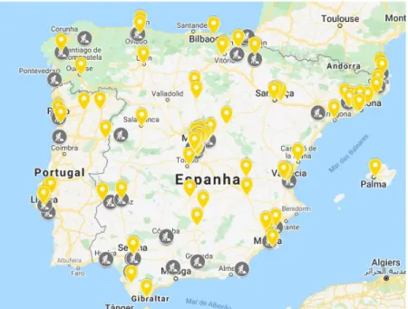 Figura 4 - Postos de GNC para venda na Península Ibérica (1) 