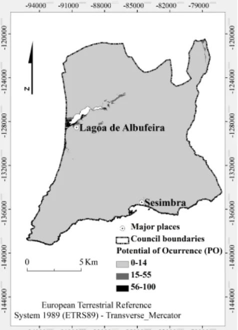 Figure  2  shows  the  probability  maps  produced  for  the  PO  of  A. 