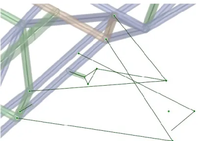 Figura 40 – Desenho da suspensão/direção baseadas na estrutura original no Ansys  SpaceClaim 