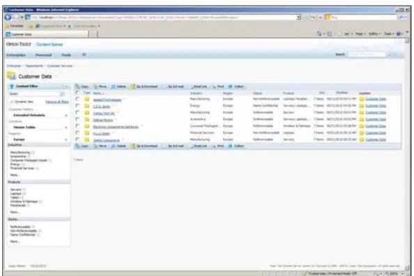 Figura 9 – Plataforma OpenText Enterprise Content Suite 
