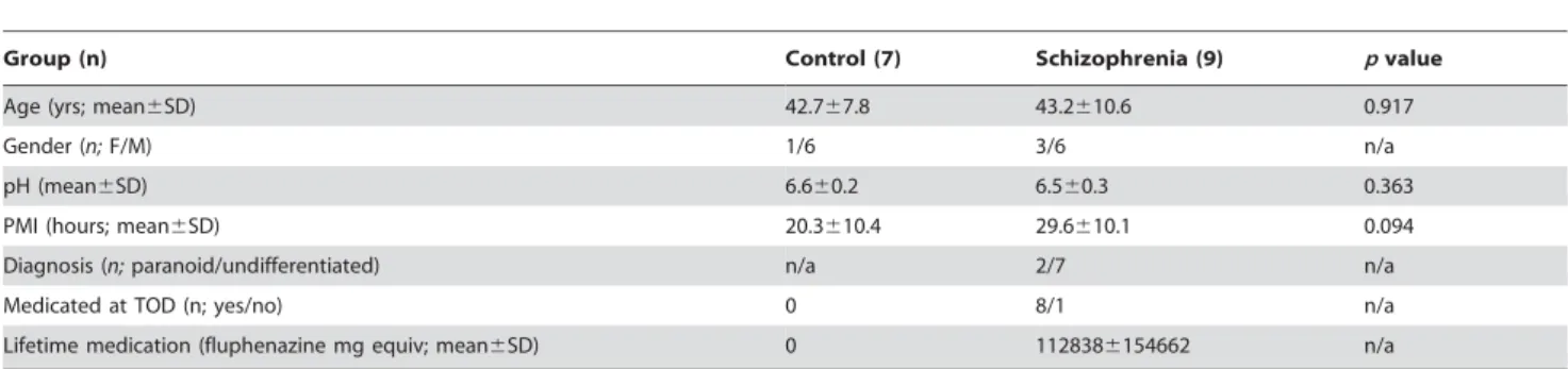 Table 2. Neuronal sample demographics.