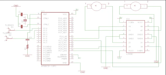 Figure 5: Circuit diagram for switch controlled DC motor 