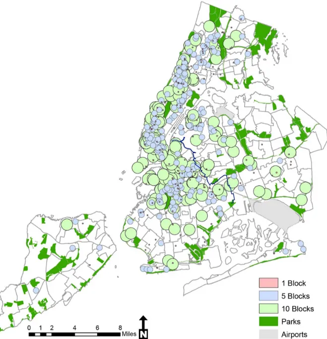Figure 2. Participant-described home neighborhood boundaries, NYCM2M Study.