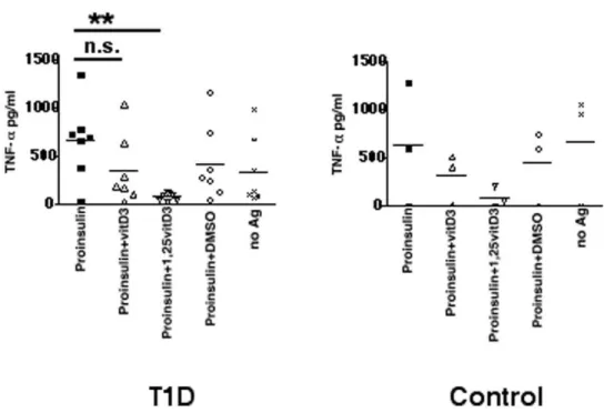 Figure 6. Regulation of CatG activity by vitamin D. B cells or mDC from (A) T1D or (B) healthy donors were co-cultured with vitamin D for 24 h.