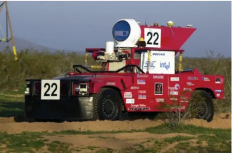 Figura 1.1: “Sandstorm” - um dos veículos participantes na competição de veículos autônomos promovida pelo DARPA (fonte: [1]).