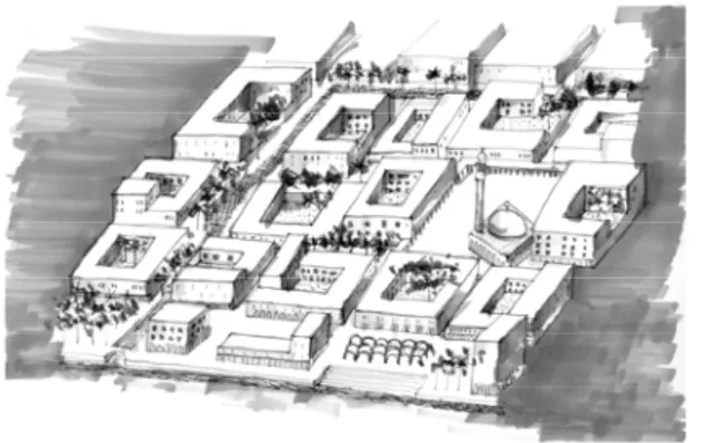 Figure 7: „Edge“ position, sketches of the proposed intervention and examples       of improving the first image with the billboards                                