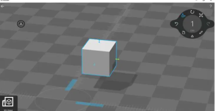 Fig. 1 – Cube created in COMSOL software to analyze the STL code. The  normals to the six faces are shown