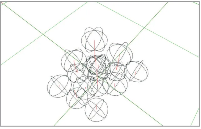 Fig. 14. Fragment of the modeled system (Van der Waals spheres)