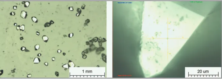Fig. 5. Sulfur crystals which will be used as reference samples during  investigation of nanoscale modification of sulfur binder