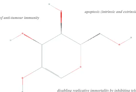 Figure 7. Structure of a glucan (lichenin) and respective mechanisms of anticancer  activity