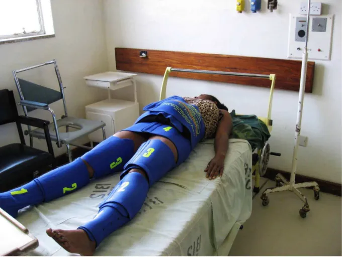 Figure 1. Non-pneumatic Anti-Shock Garment (NASG) Photo. A model in an NASG.