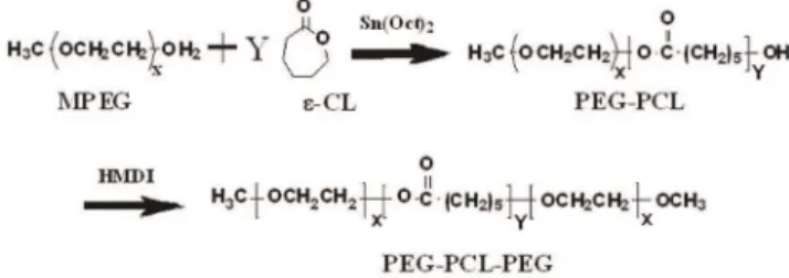 Figure 1. Synthesis of PECE copolymers.