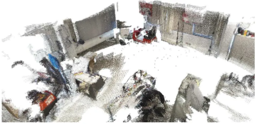 Figure 3. 3D map of the environment from figure 2 generated by a RGBD-SLAM algorithm