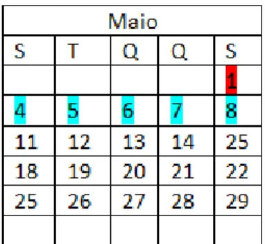 Figura 3- Calendarização do estágio 