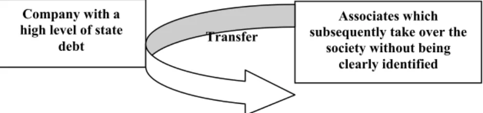 Figure 5. The transfer of an indebted company to the state 