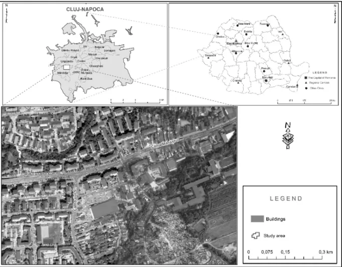 Fig. 1.  Location of the study area within the country and the city. 