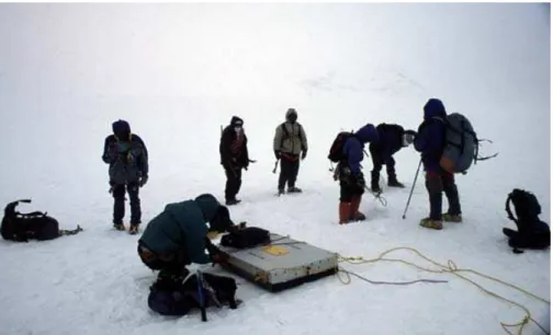 Fig. 2. Picture of the georadar set up.