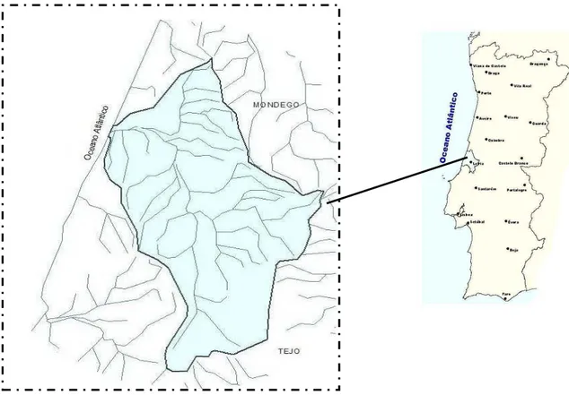 Figura 1 - Bacia Hidrográfica do Rio Lis - Portugal   (Fonte: Vieira, 2007)