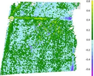 Figure 10 – Error map: DM, Template 25, Area02 with  threshold for matching acceptance 0.8 
