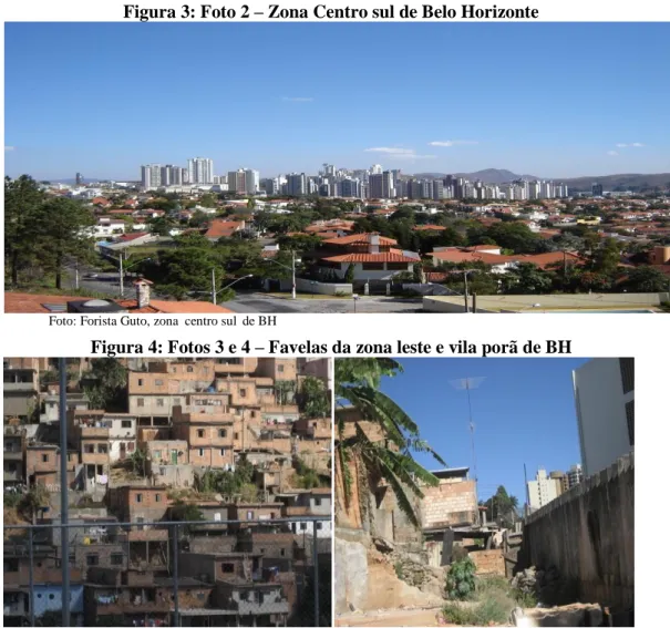 Figura 4: Fotos 3 e 4 – Favelas da zona leste e vila porã de BH 