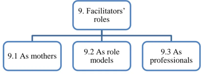 Figure 3.9 – Category 9 “Facilitators’ roles” 