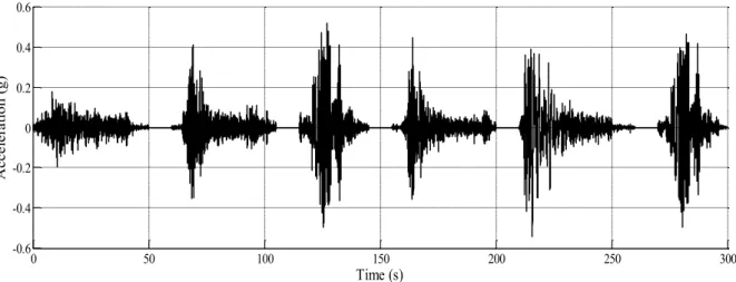 Figure 6: Actual acceleration records. 