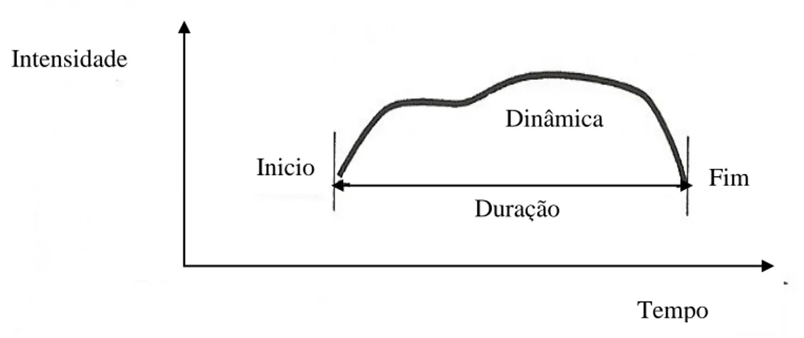 Figura 1.1 Características temporais de um determinado fenómeno (fonte: Roe, 2008) 
