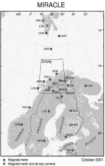 Fig. 1. Map of the MIRACLE network.