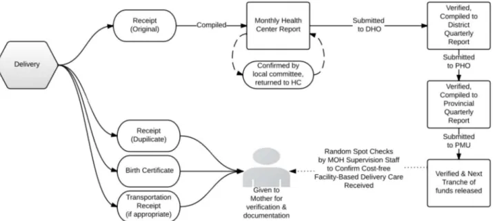 Figure 2. Reporting Flows for the Free Delivery Pilot.