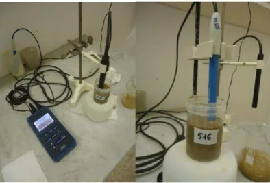 Fig. 6. EC measuring equipment(left) and different head to measure the pH (right) 