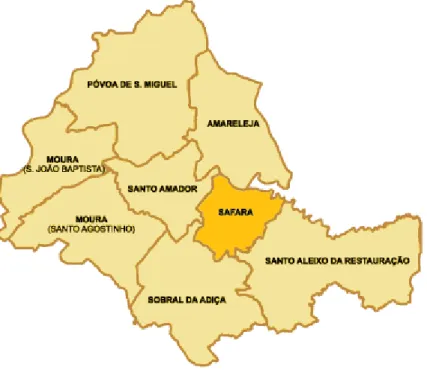 Figura 1.2 - Mapa – concelho de Safara 