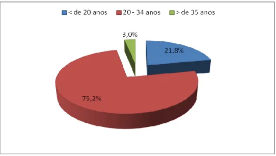 Figura 1: Distribuição de entrevistas segundo faixa etária, Palmas-TO, 2009 