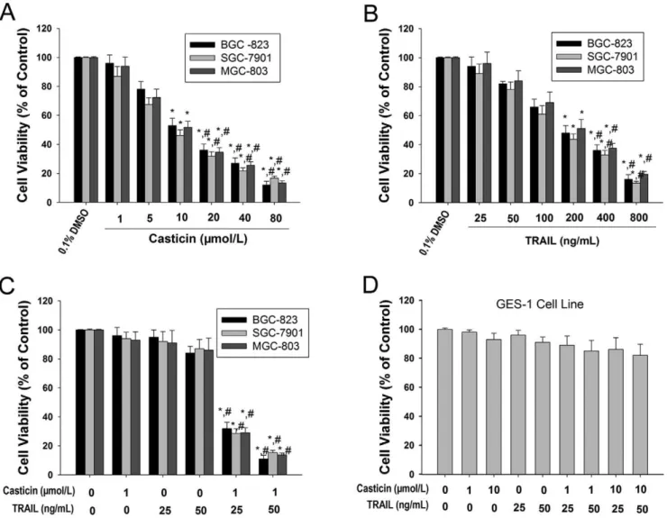 Figure 5A shows that casticin induced CHOP expression, which occurred in parallel to the increase in DR5 expression.