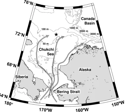 Figure 1. Location of sampling station in the Chukchi Sea from 10 to 25 September 2013.