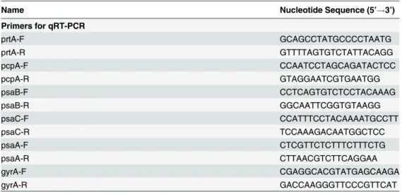 Table 1. List of strains and plasmids used in this study.