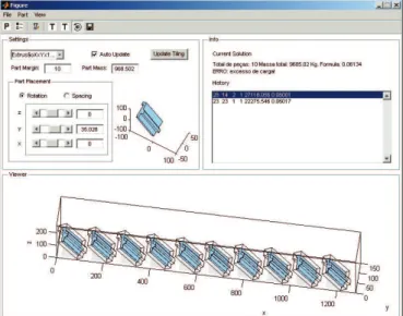 FIGURE 13: An interactive application for exploring feasible solutions to the dense regular planar packing of a