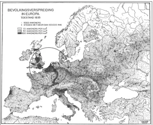 Figure 2. Map of population  density in Europe (Source: 