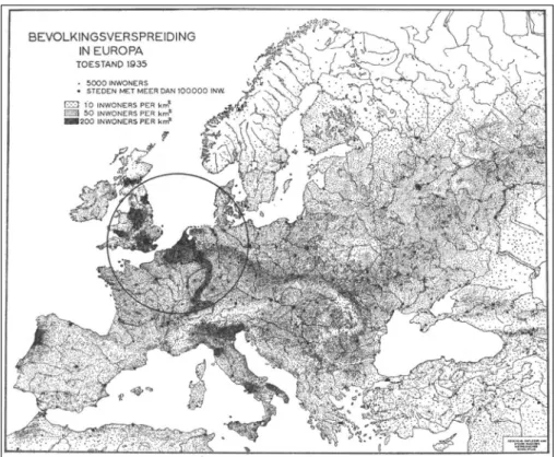 Figure 2. Map of population  density in Europe (Source: 