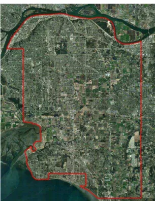 Figure 1. Study area  –  Data collection coverage 