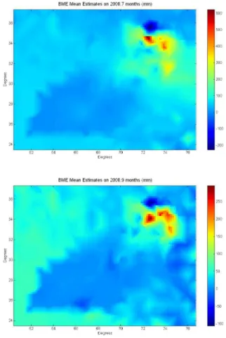 Fig. 3. The spatial experimental covariance and nested spatial co- co-variance model.