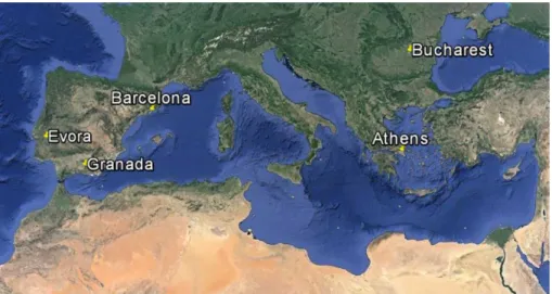 Figure 1. Stations where LIRIC algorithm was applied during ChArMEx/EMEP 2012 intensive measurement period on 9–11 July