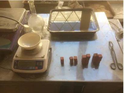Figure 3.3. - Workplace in experiments on water absorption 