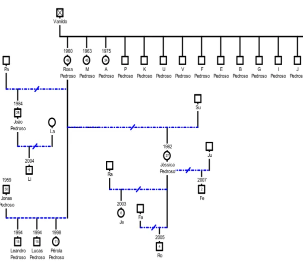 Figura 9: Genograma da Família Pedroso. 