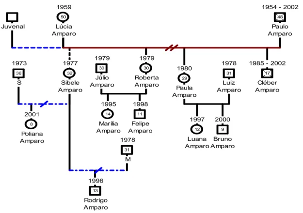 Figura 10: Genograma da Família Amparo 