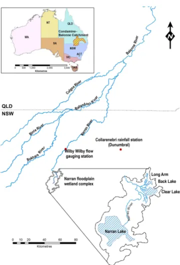 Figure 2. The Narran floodplain within the lower reaches of the Condamine–Balonne catchment, Australia.