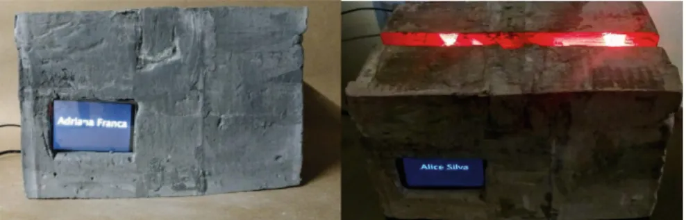 Fig. 1. Artwork #prece_ exhibited at Museu Nacional, Bras í lia-Brazil.
