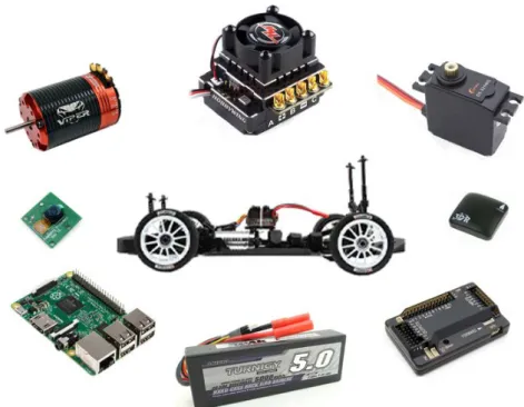 Figure 3.1 – UGV composition and all on-board components.